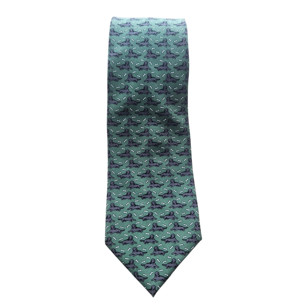 Vineyard Vines‎ Marthas Vineyard Shep & Ian Novelty Black Lab 100% Silk Tie